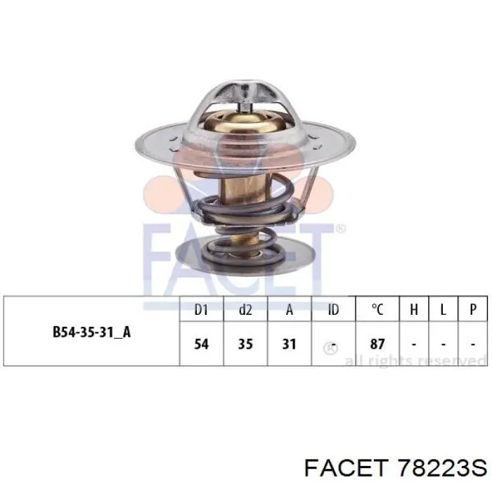 Купить 78223S Facet Автомобильный термостат