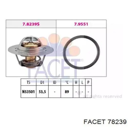 Termostato, refrigerante 78239 Facet