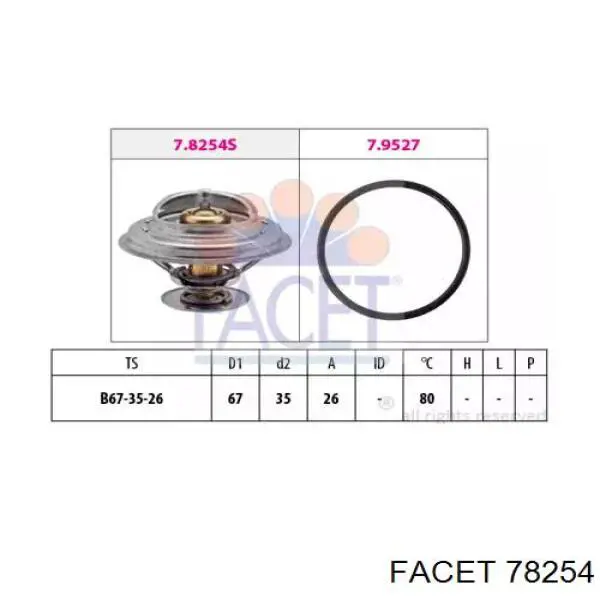 Купить 78254 Facet Автомобильный термостат