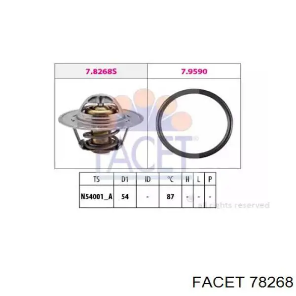 Купить 78268 Facet Автомобильный термостат