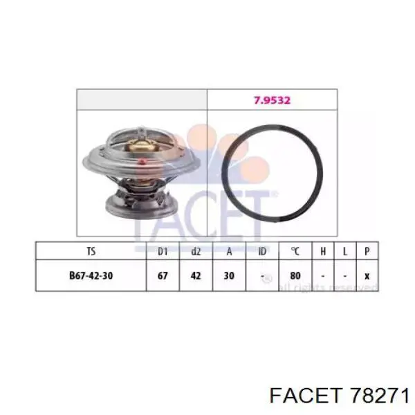 Купить 78271 Facet Автомобильный термостат