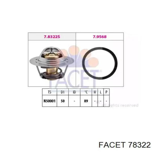 Termostato, refrigerante 78322 Facet