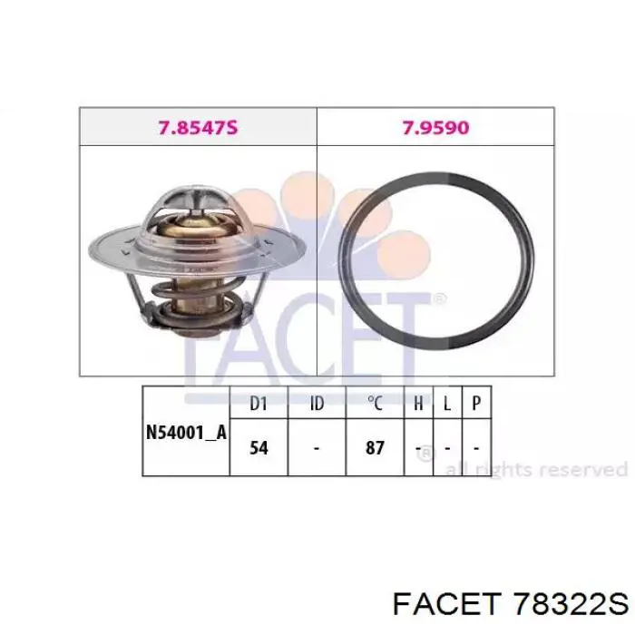 78322S Facet Авто термостат