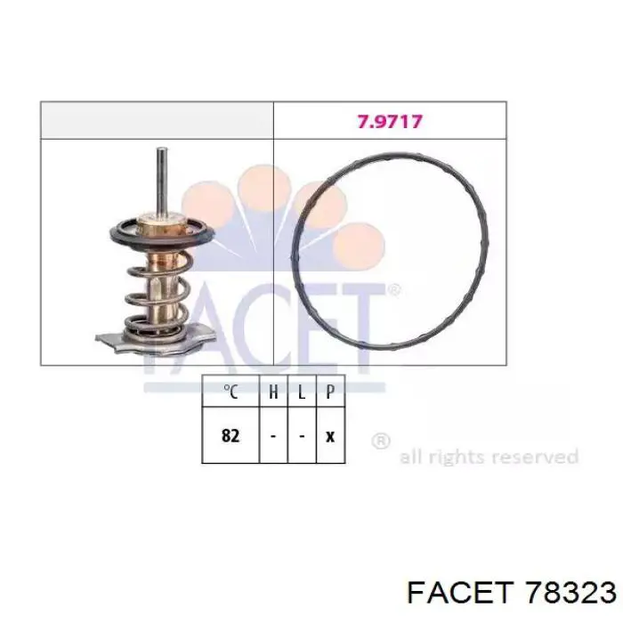 Термостат в сборе Facet 78323