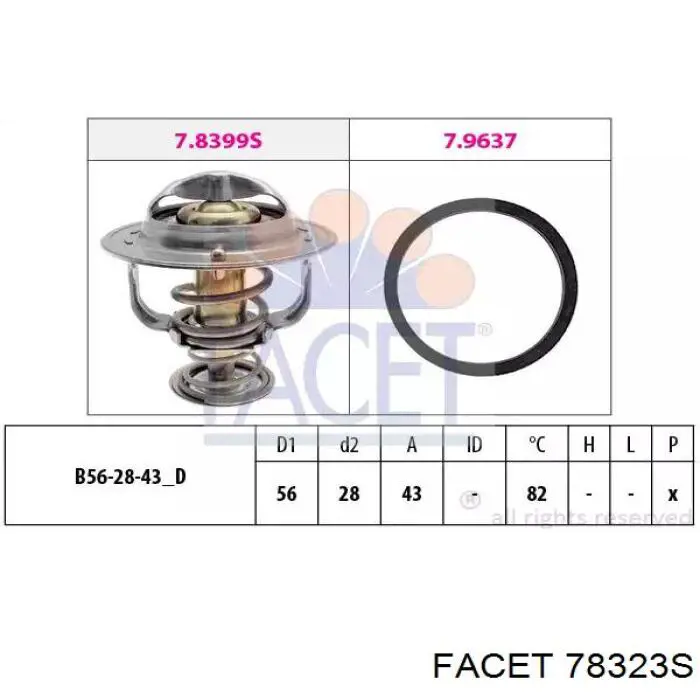 78323S Facet Авто термостат
