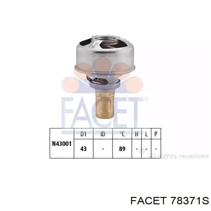 Термостат в сборе Facet 78371S