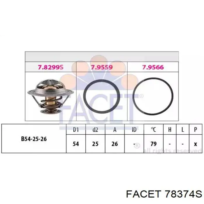 Термостат в сборе Facet 78374S