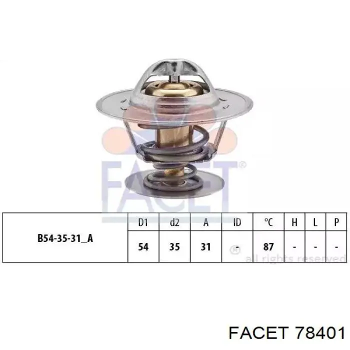 Купить 78401 Facet Автомобильный термостат