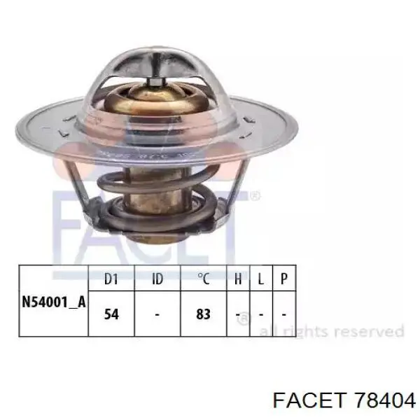 Купить 78404 Facet Автомобильный термостат