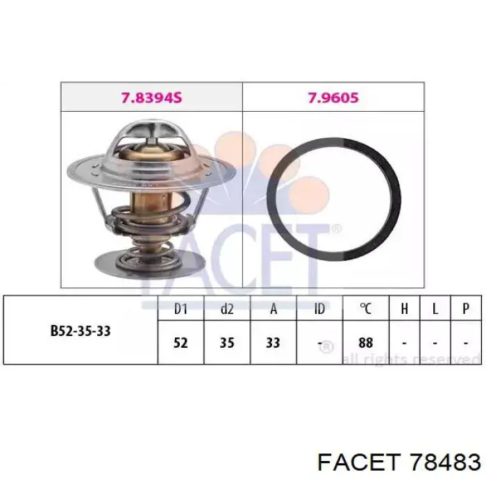 78483 Facet Авто термостат