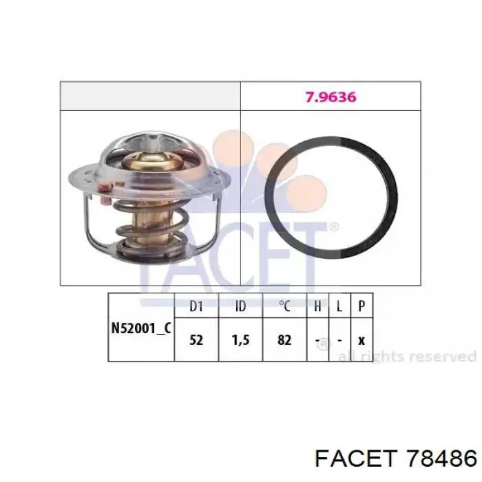 Купить 78486 Facet Автомобильный термостат