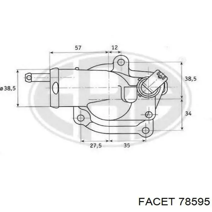 Купить 78595 Facet Автомобильный термостат