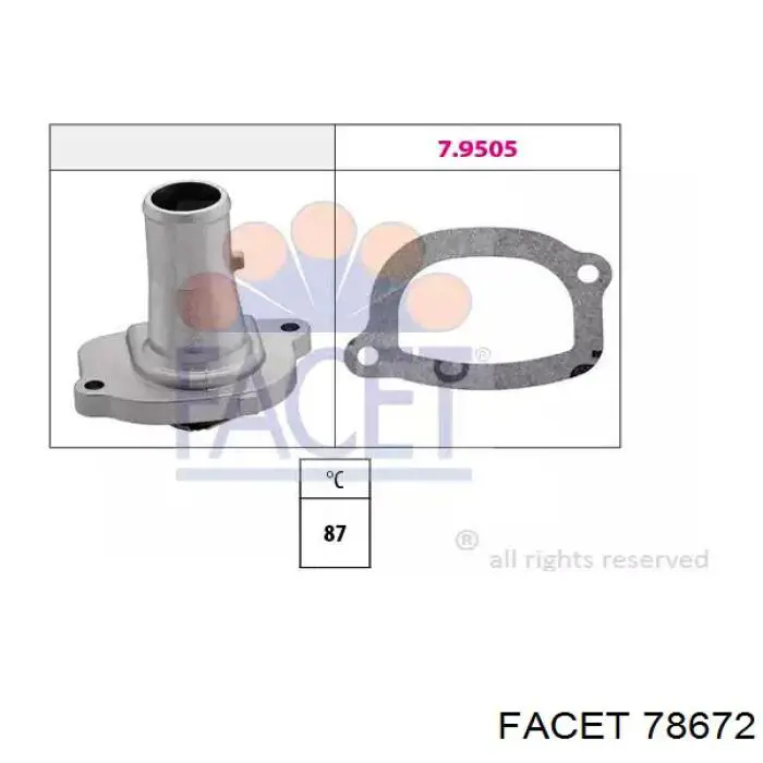 Термостат в сборе Facet 78672