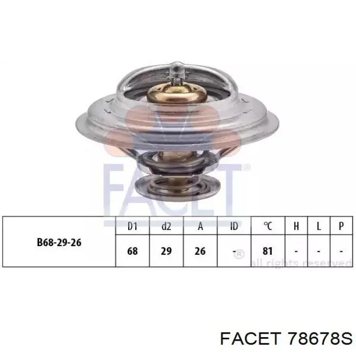 Купить 78678S Facet Автомобильный термостат