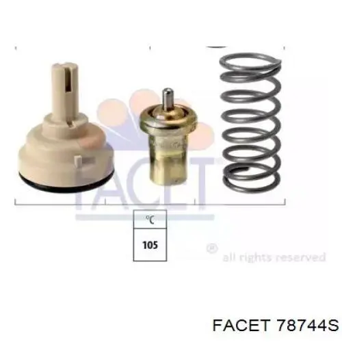 Термостат в сборе Facet 78744