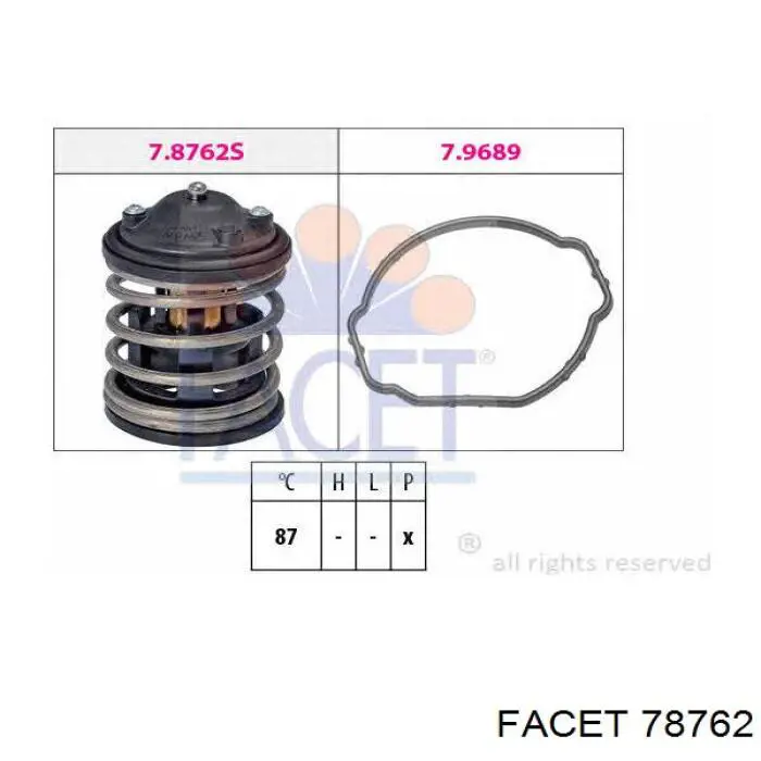 Termostato, refrigerante 78762 Facet