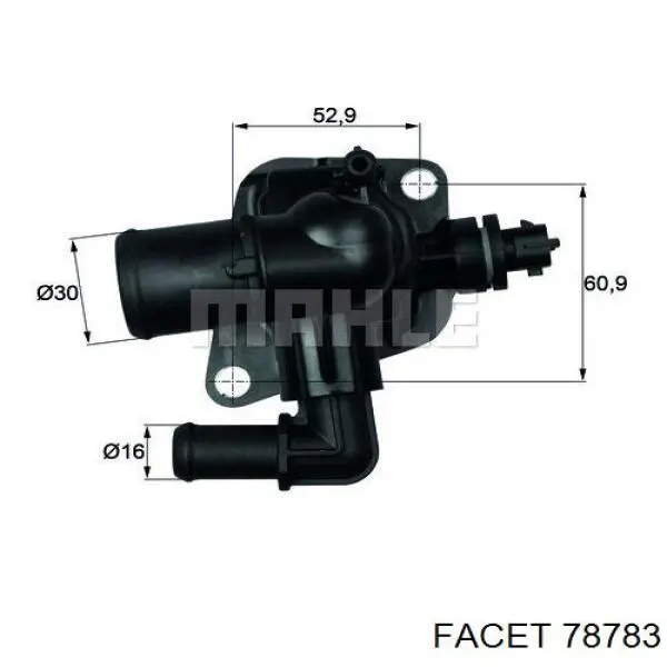 Caja del termostato 78783 Facet