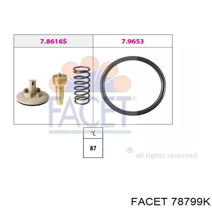 Термостат в сборе Facet 78799K