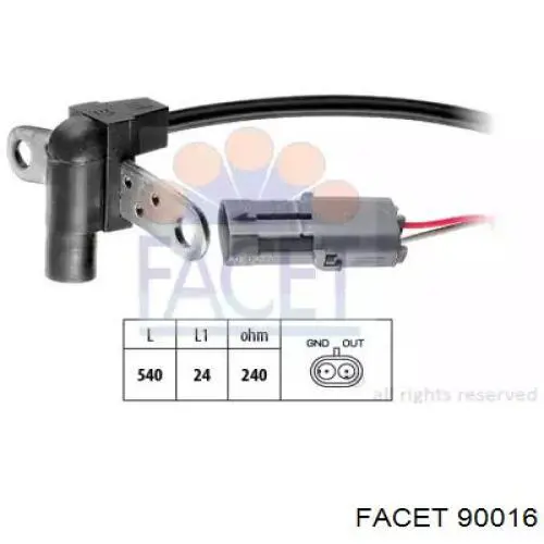 Купить 90016 Facet Датчик оборотов коленвала