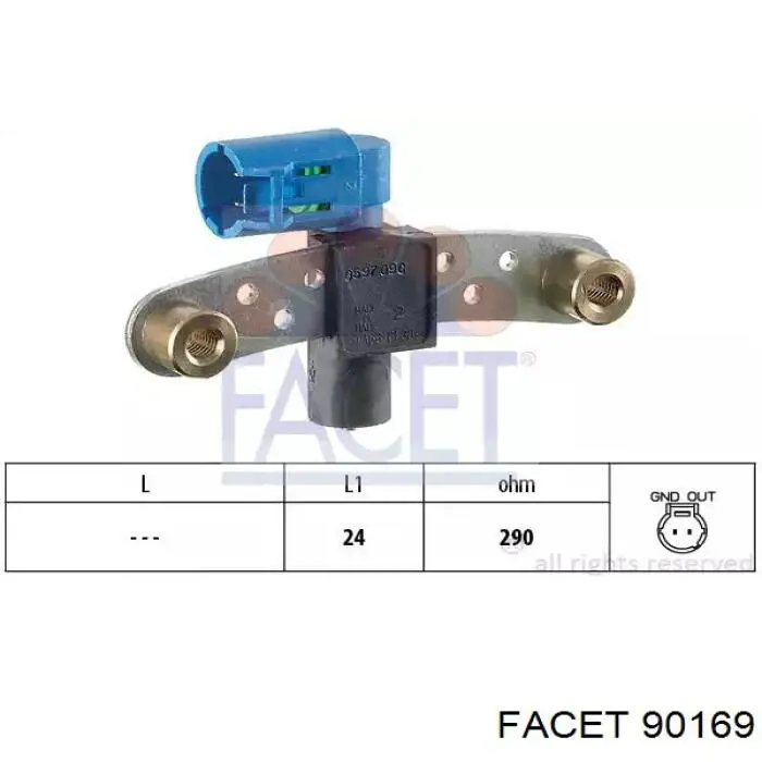 Sensor de posición del cigüeñal 90169 Facet