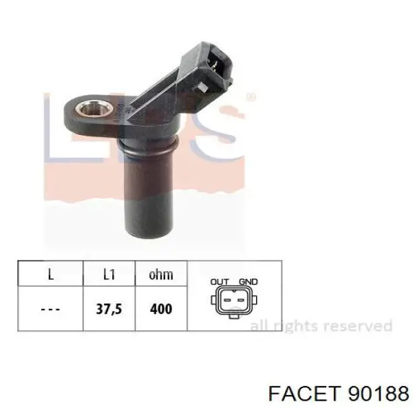 Sensor de posición del cigüeñal 90188 Facet