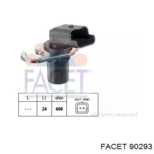 Датчик коленвала 90293 Facet