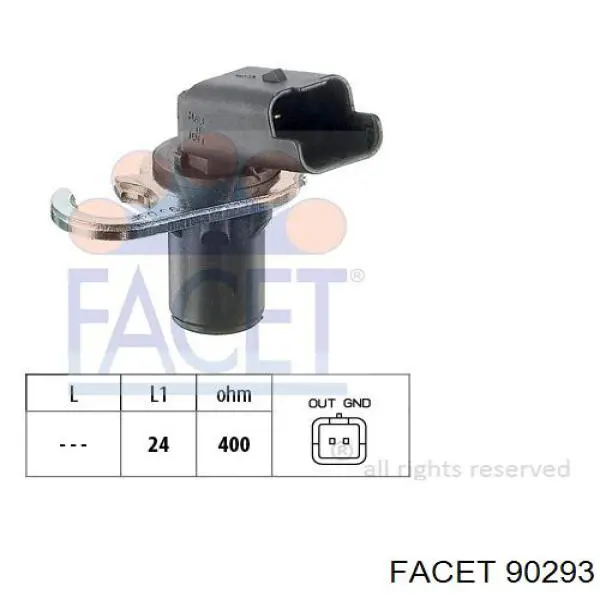 Sensor de posición del cigüeñal 90293 Facet