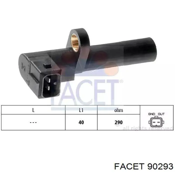 Купить 90293 Facet Датчик оборотов коленвала