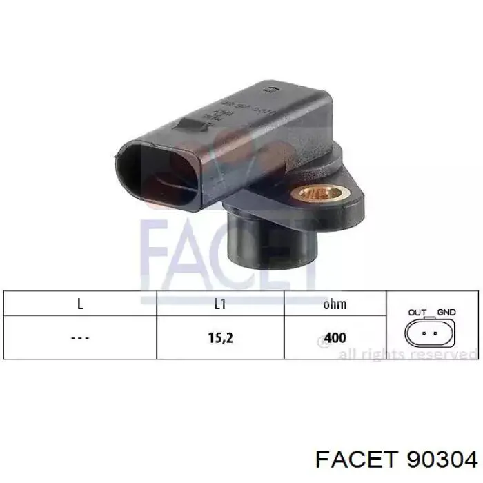 Датчик положения коленчатого вала Facet 90304 цена, от 8.46 USD