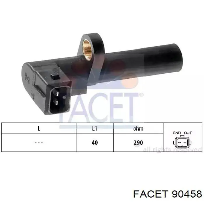 Датчик положения коленвала Facet 90458