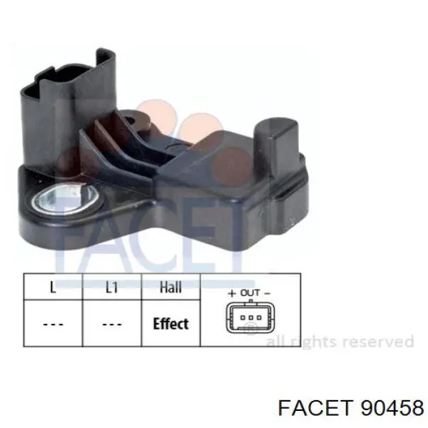 Sensor de posición del cigüeñal 90458 Facet