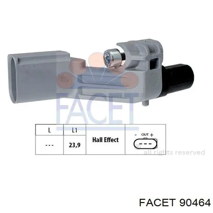 Sensor de posición del cigüeñal 90464 Facet