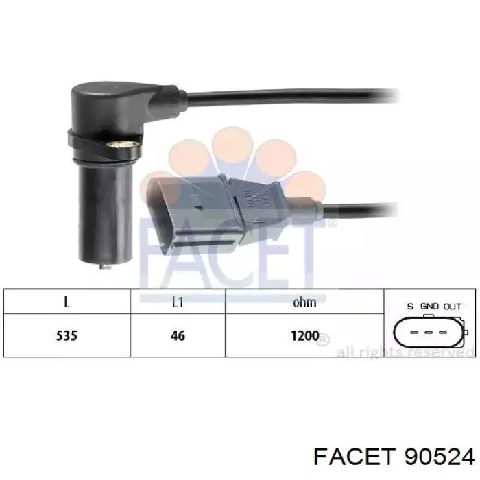 Датчик положения коленвала Facet 90524