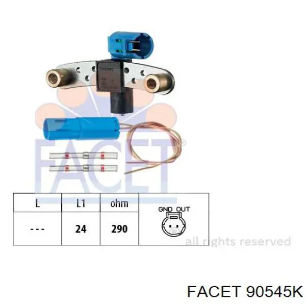 Sensor de posición del cigüeñal 90545K Facet