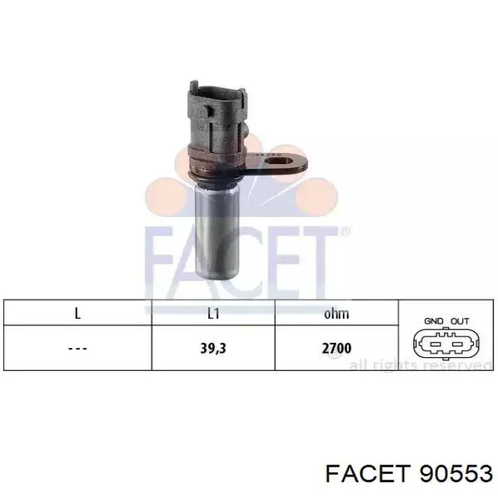 Sensor de posición del cigüeñal 90553 Facet