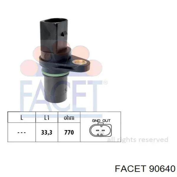 Sensor de posición del cigüeñal 90640 Facet