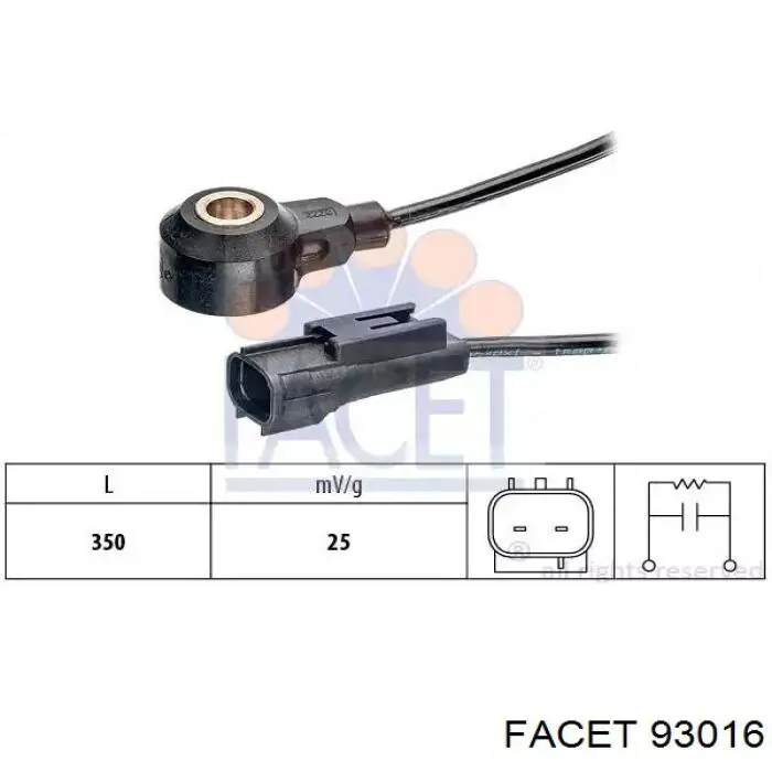 Датчик детонации 93016 Facet