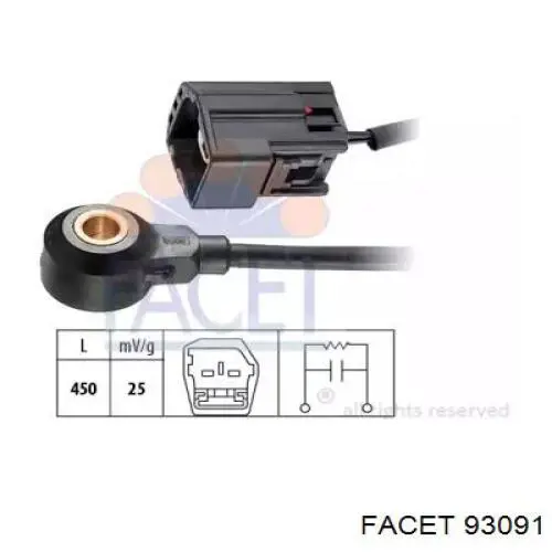 Sensor de detonaciones 93091 Facet