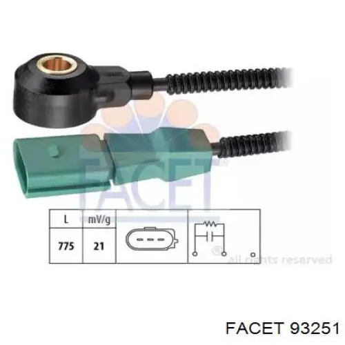 Датчик детонации Facet 93251 цена, от 38.12 USD