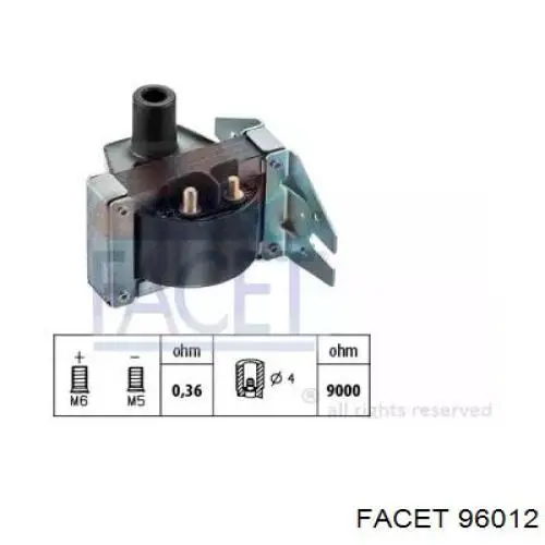 Катушка зажигания 96012 Facet