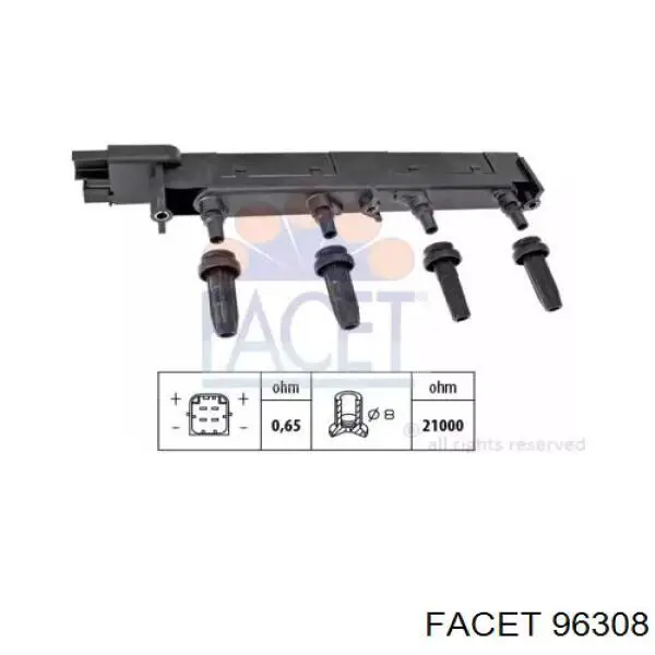 Катушка зажигания 96308 Facet