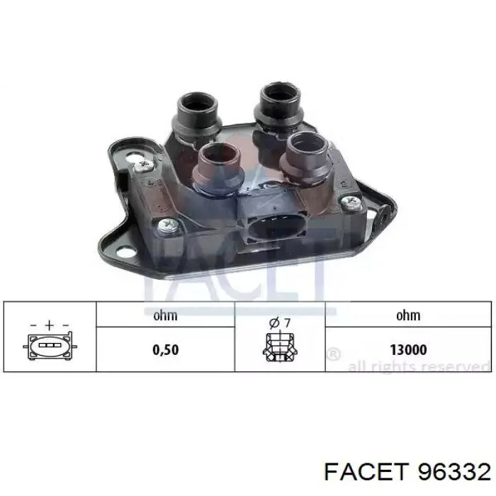 Катушка зажигания 96332 Facet