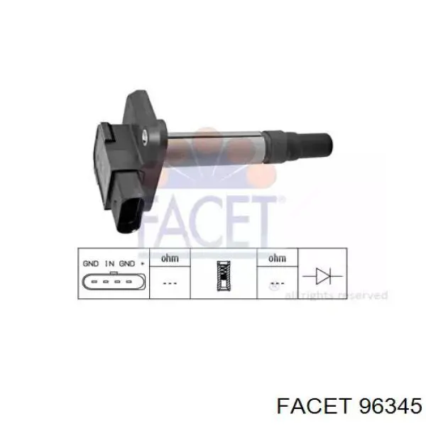 Купить 96345 Facet Катушка зажигания