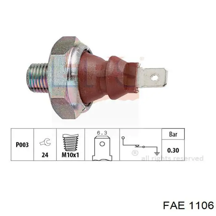 Датчик давления масла 1106 FAE