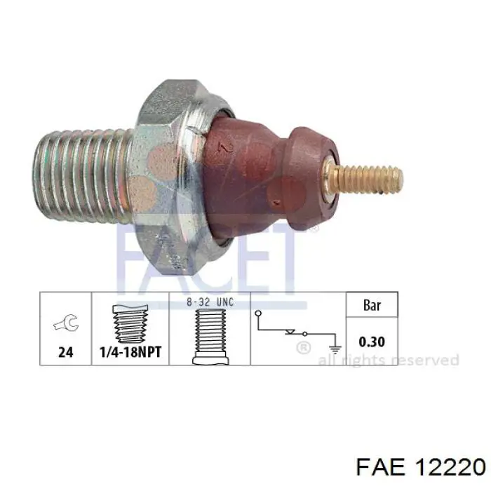 Манометры (указатель давления масла) FAE 12220 цена, от 2.95 USD