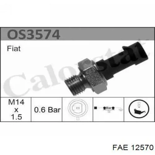 Купить 12570 FAE Датчик давления масла