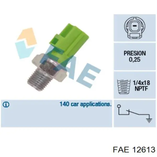 Compre 12613 FAE Sensor de pressão de óleo