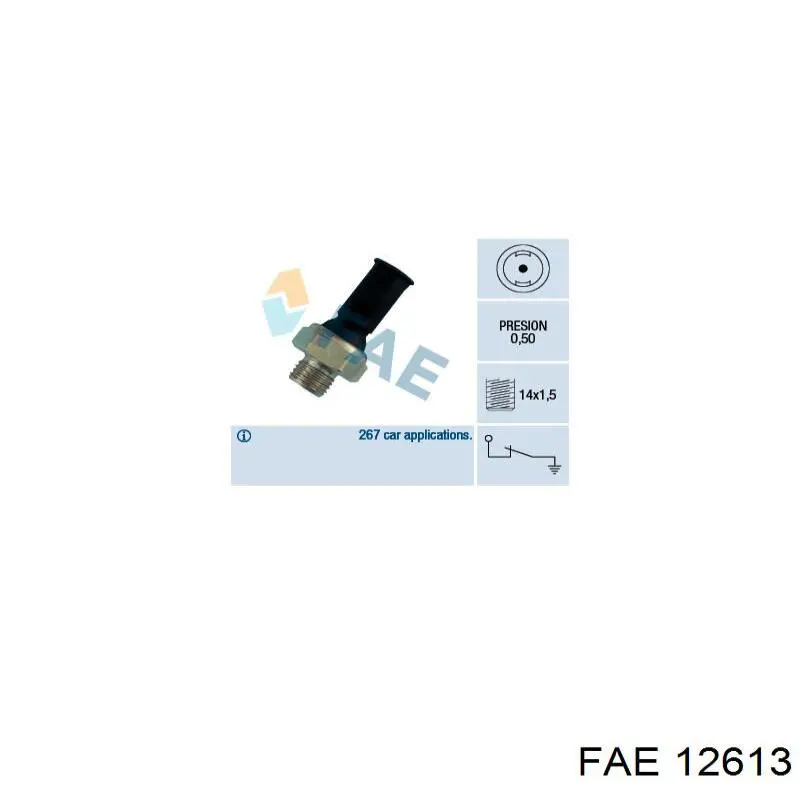 Датчик давления масла 12613 FAE