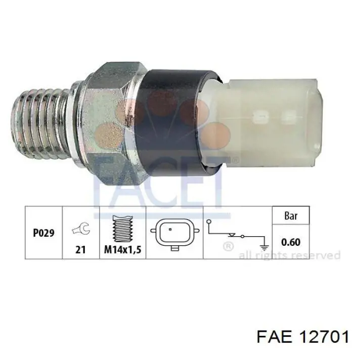 Манометры (указатель давления масла) FAE 12701 цена, от 7.67 USD