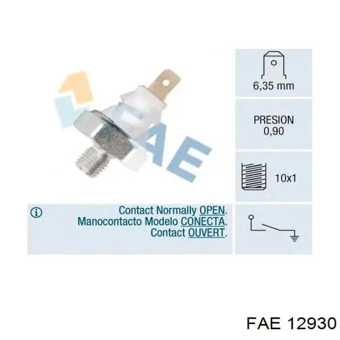 Манометры (указатель давления масла) FAE 12930 цена, от 4.47 USD